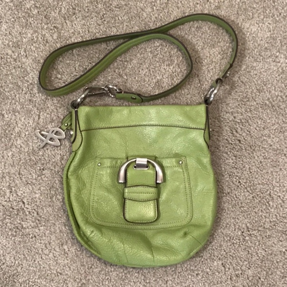 Like new B Makowky shoulder cross body bag purse - lime green